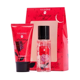 V.V.LOVE Amazing Red Bath & Body Gift Set For Women